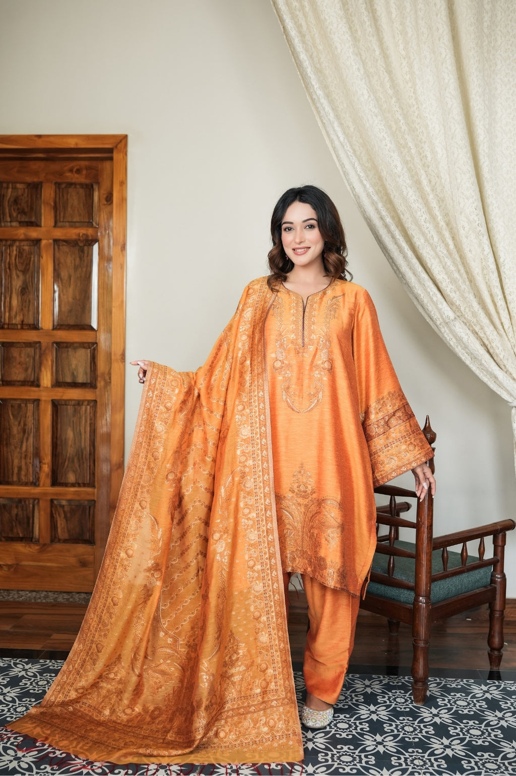 Saffron Heritage Suit Set