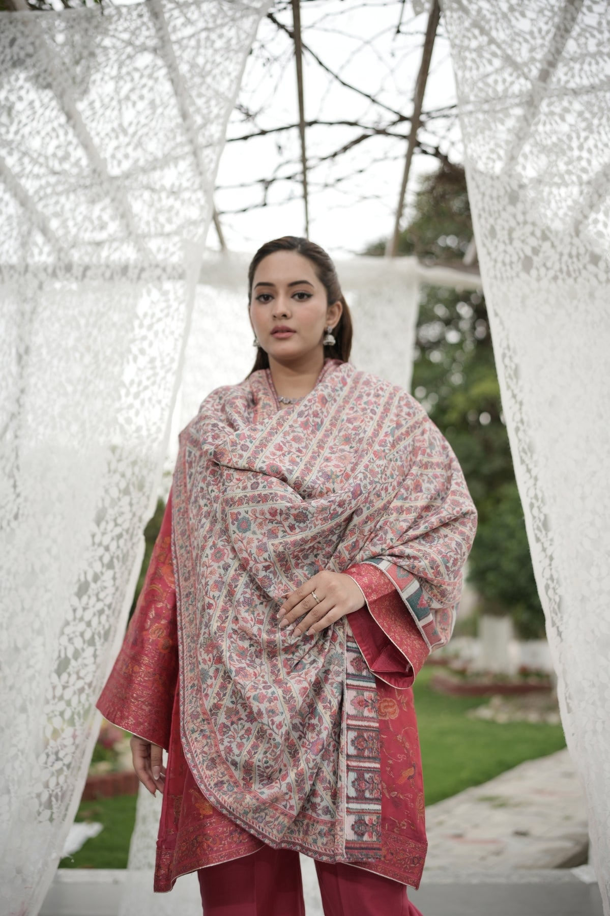 Kani Shawl with Light Zari Weaving