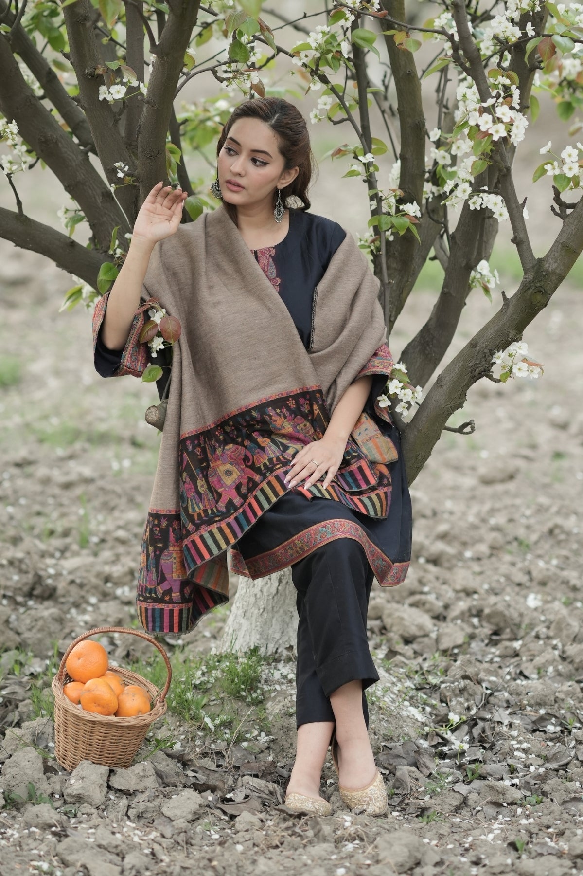 Palla Kalamkari Reversible Shawl