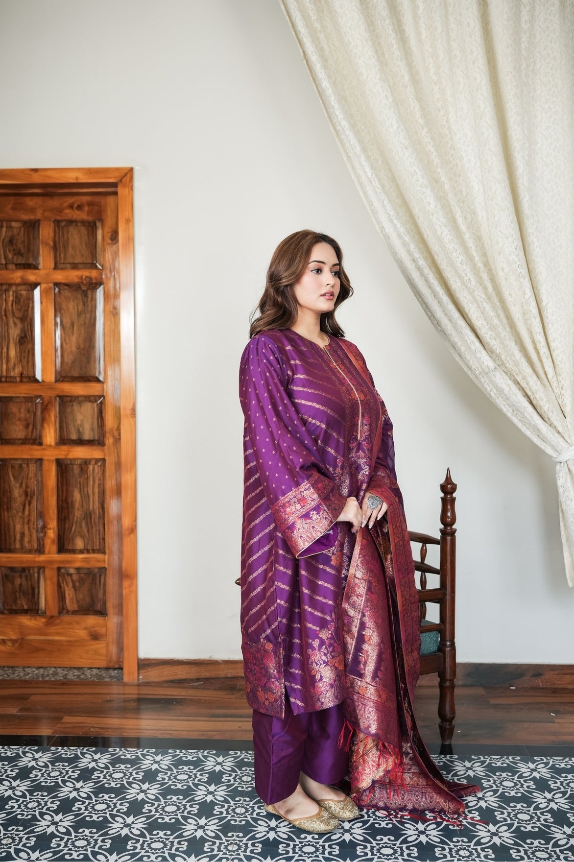 Plum Heritage Suit Set