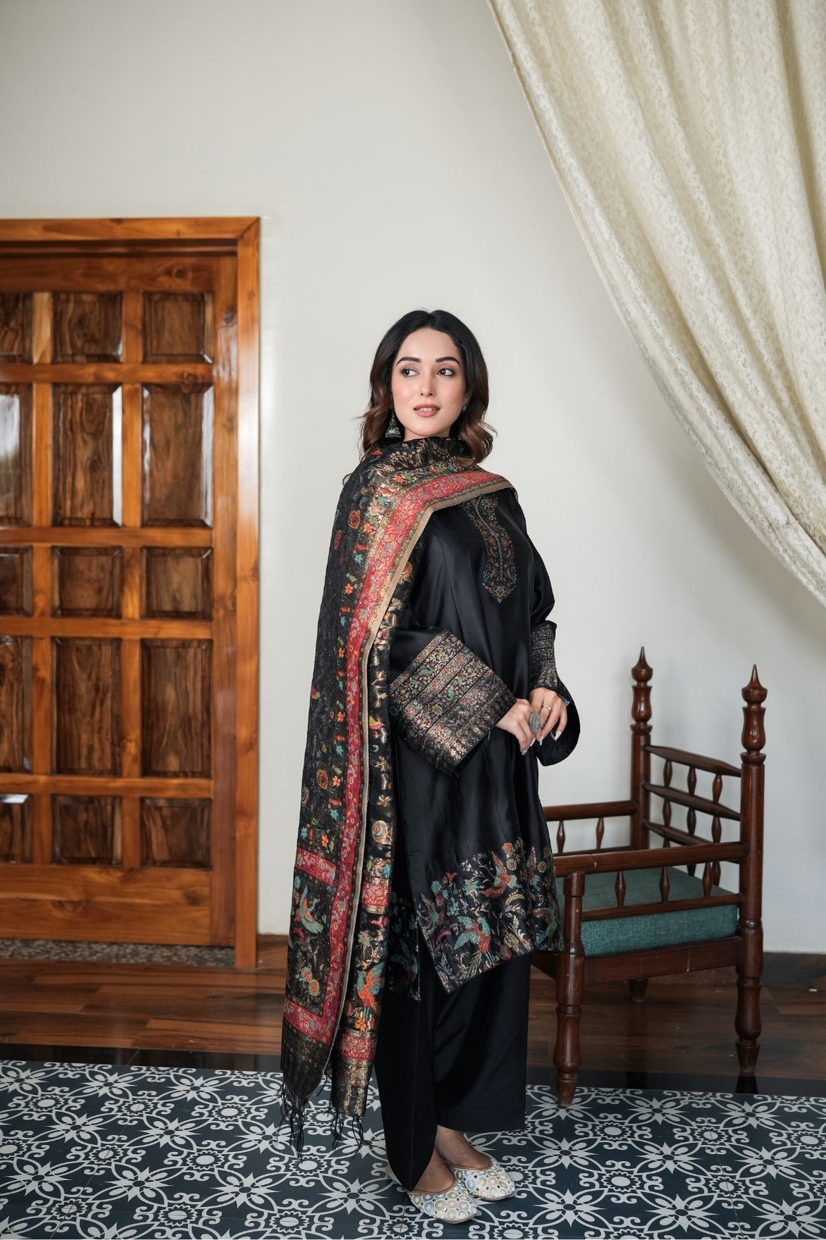 Dark Floral Grace Suit