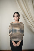 Blue Ikkat Metallic Shawl