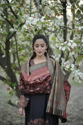 Reversible Kalamkari Kani Zari Shawl