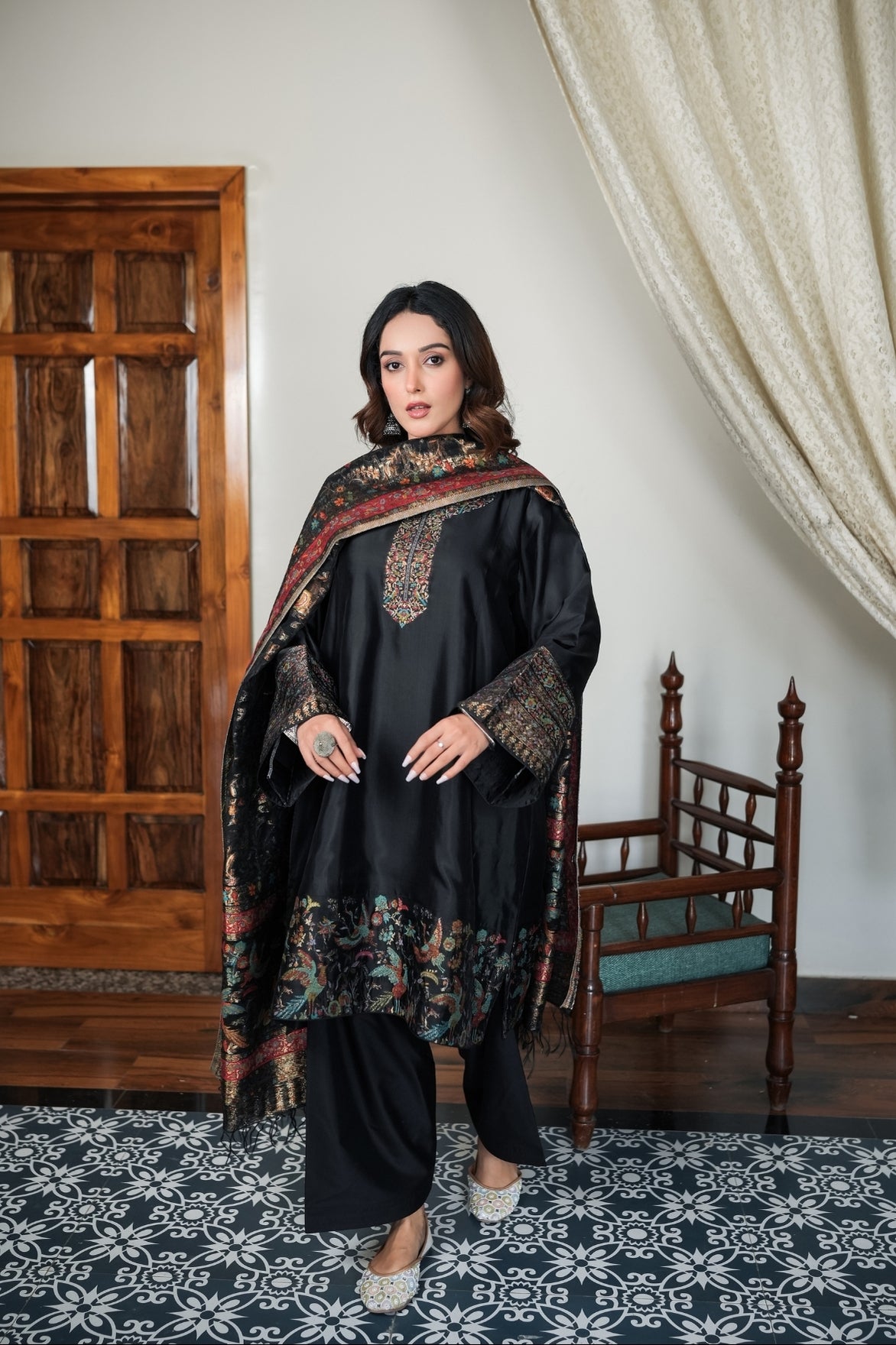 Dark Floral Grace Suit