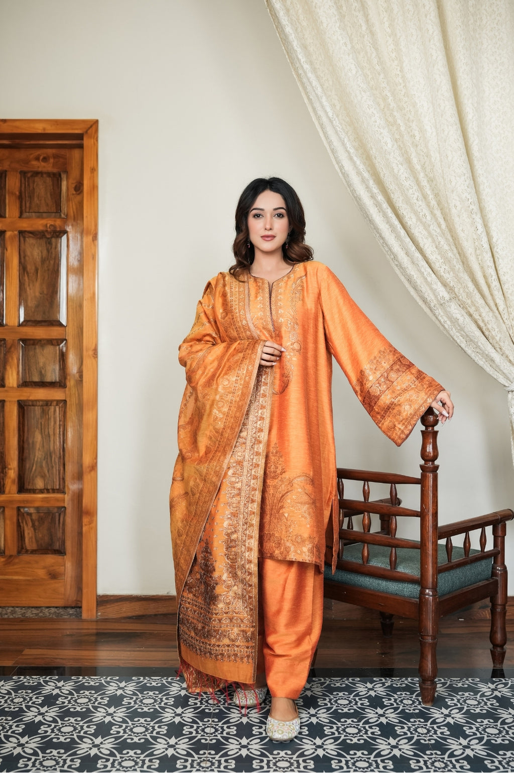 Saffron Heritage Suit Set