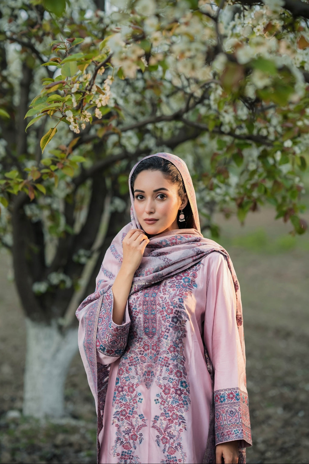 Dusty Rose Embroidered Set