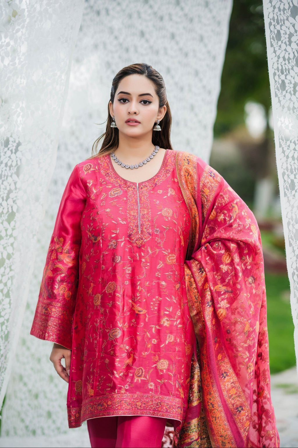 Pink Floral Suit Set