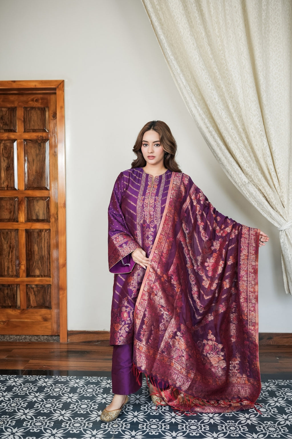 Plum Heritage Suit Set
