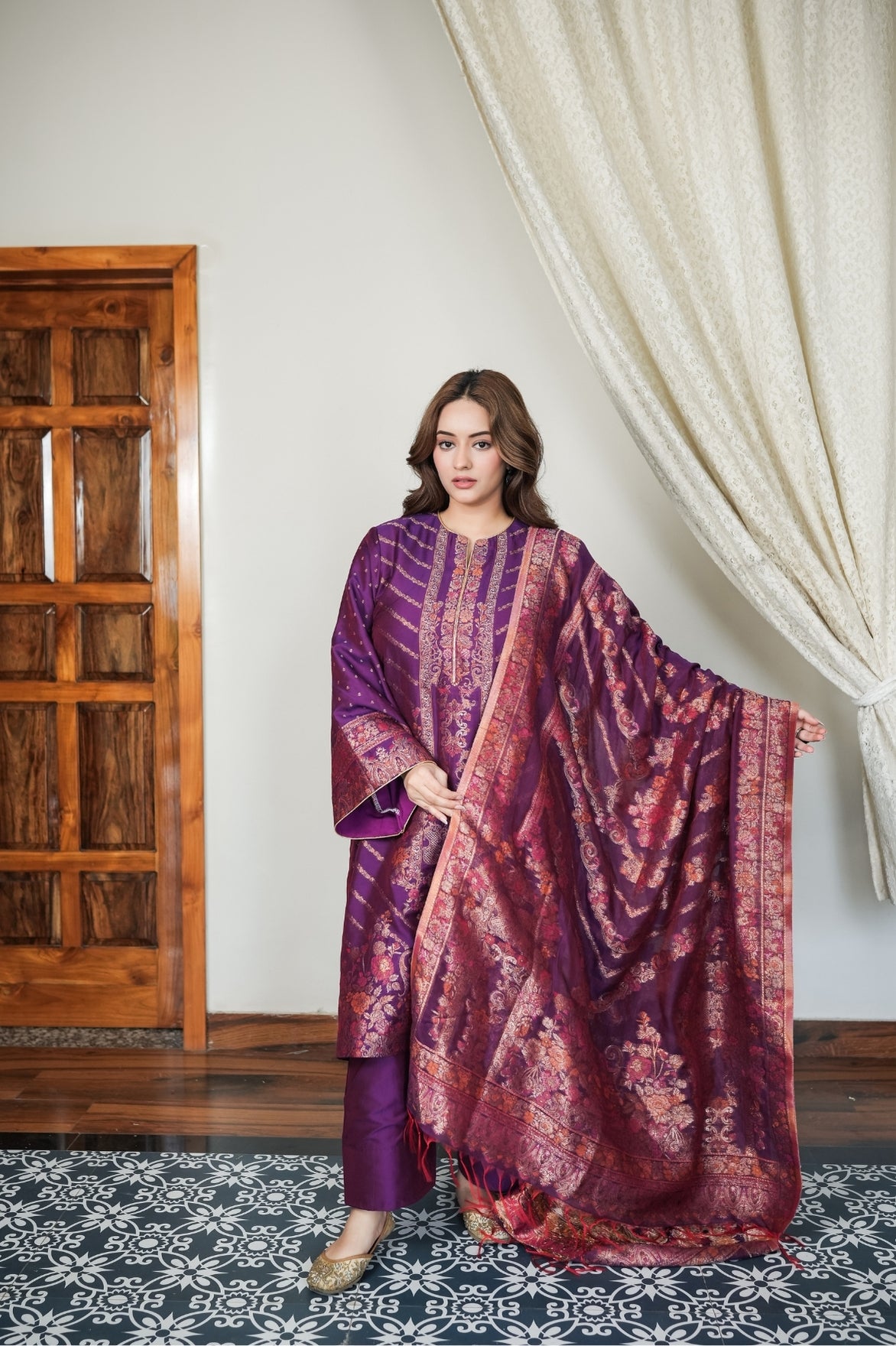 Plum Heritage Suit Set