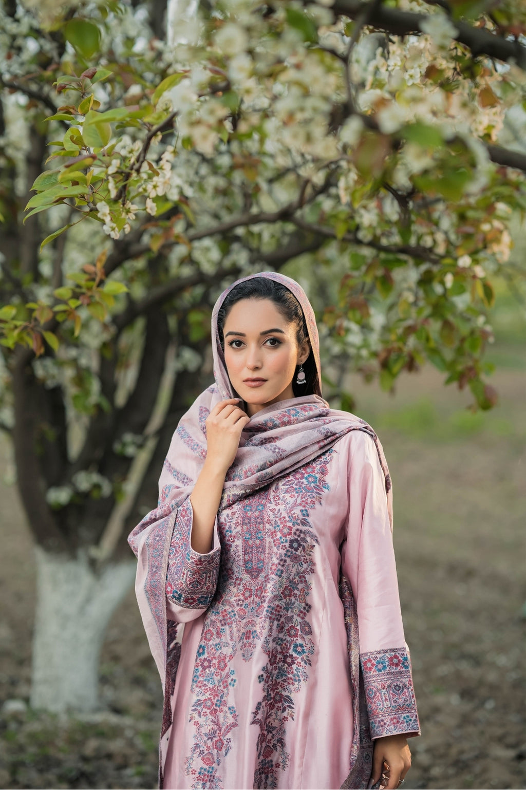Dusty Rose Embroidered Set