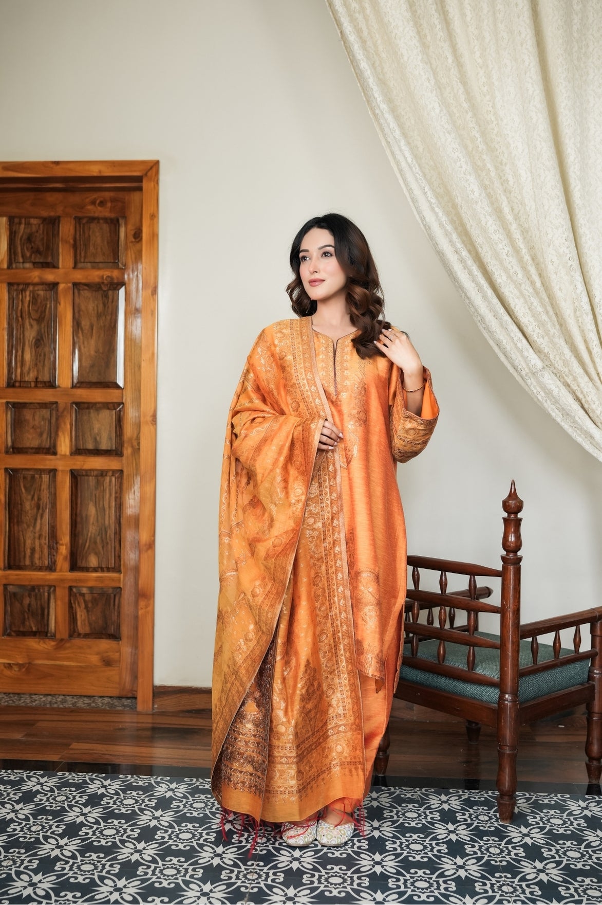 Saffron Heritage Suit Set