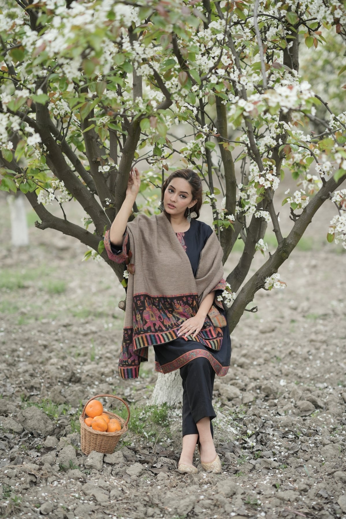 Palla Kalamkari Reversible Shawl