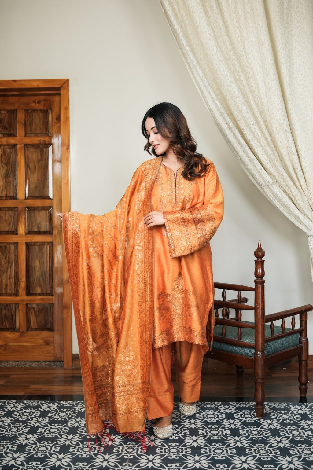 Saffron Heritage Suit Set