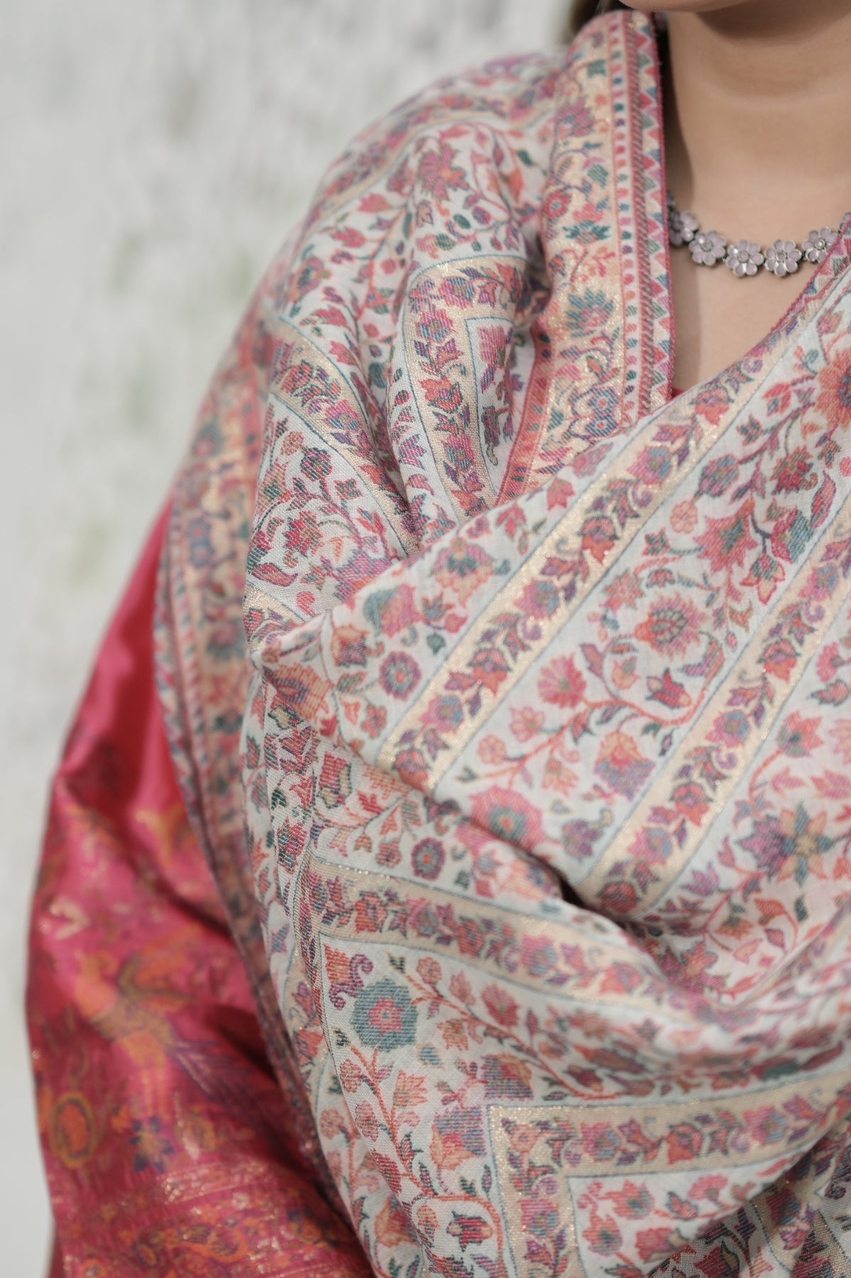 Kani Shawl with Light Zari Weaving