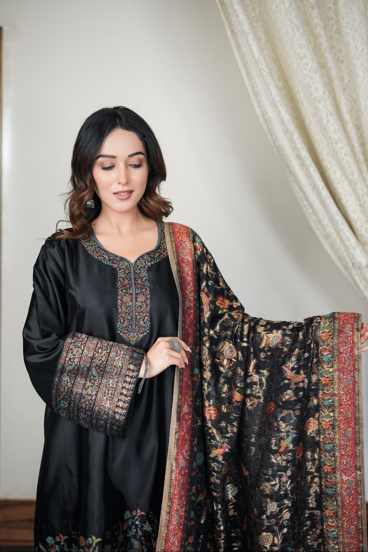 Dark Floral Grace Suit
