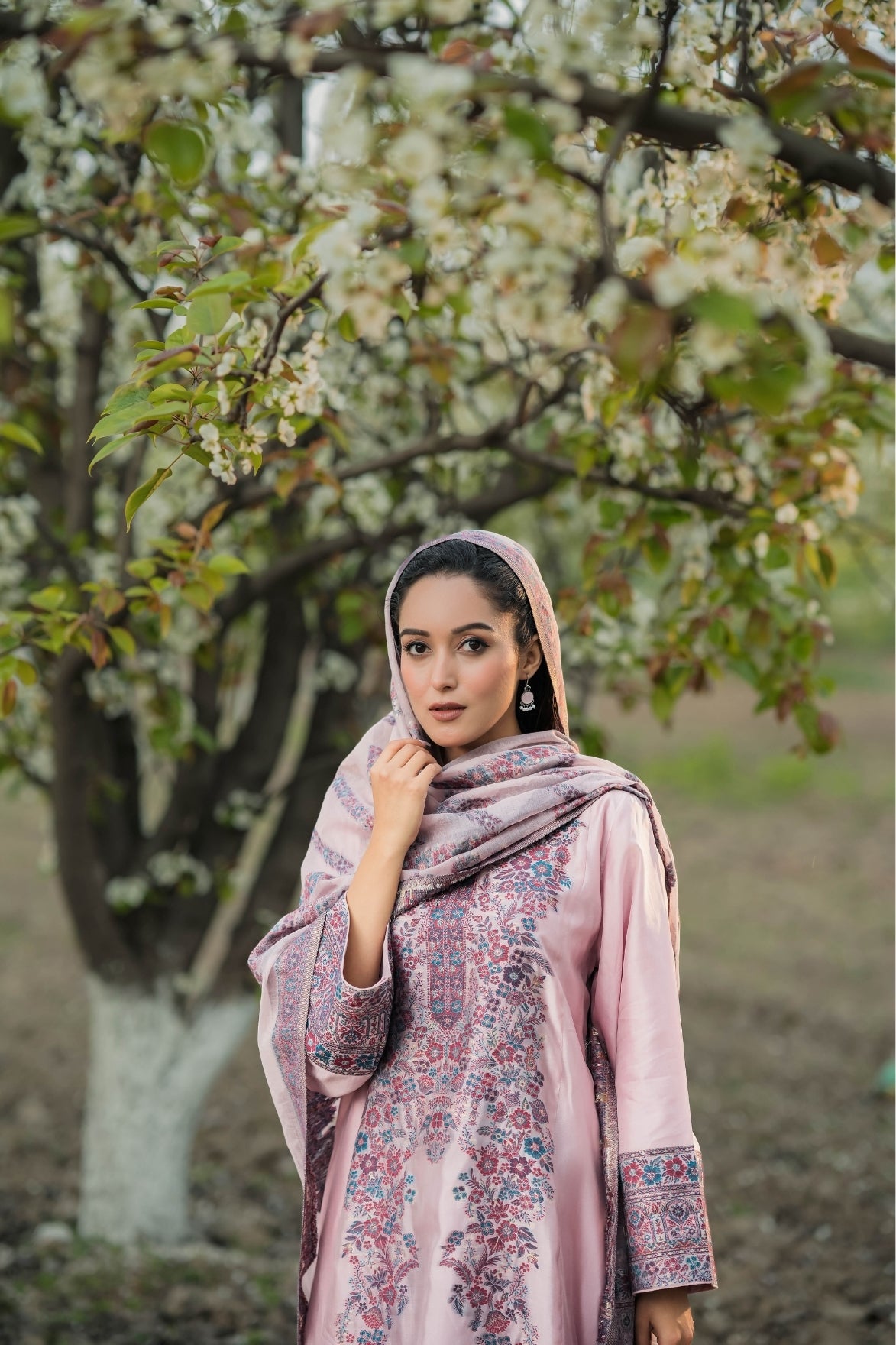 Dusty Rose Embroidered Set