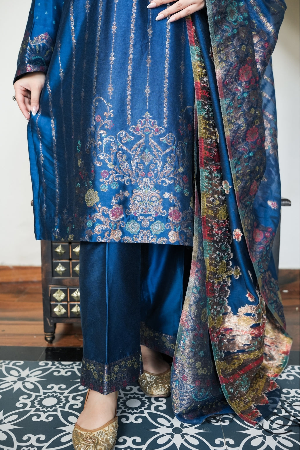 Teal Blue Suit Set