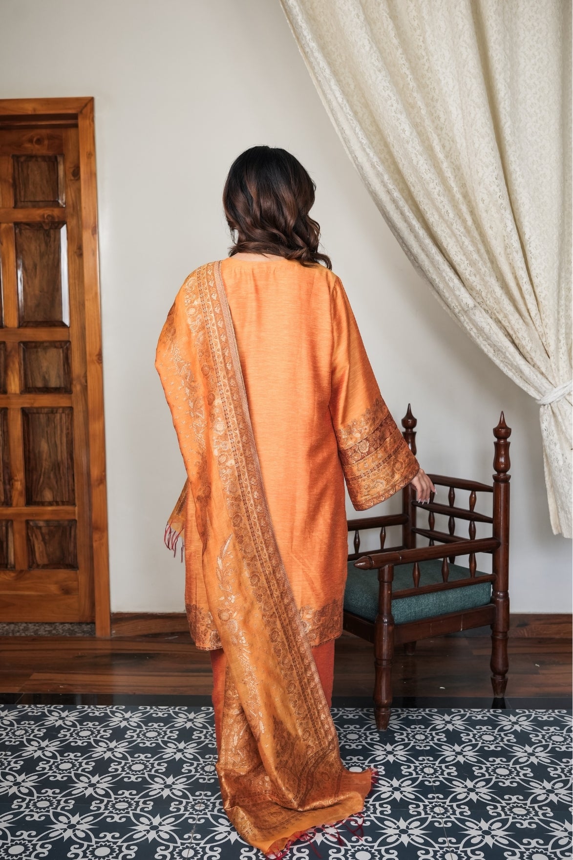 Saffron Heritage Suit Set